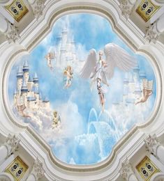 po wall murals wallpaper Angels heaven heaven zenith murals 3d ceiling Murals wallpaper7028937