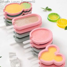Ice Cream Tools Silicone ice cream mold cube tray popsicle bucket DIY mold dessert ice cream mold with popsicles Q240425