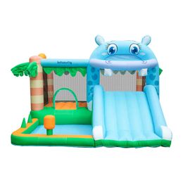 Attrezzatura da gioco all'aperto per bambini in età prescolare per bambini gonfiabile per salto per salto interno Castle Bounce House con giocattoli a palla da scivolo divertimento per jumper esterno