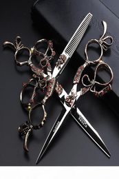 Sharonds Retro Hairdressing Scissors 6 7 inch Flat Cut Seamless Thinning Scissors Hair Salon Hairdresser Special Haircut Set4203054