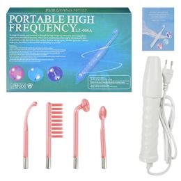 Portable High Frequency Machine Mushroom Tongue Bend Comb Tube Electrotherapy Physiotherapy Anti-inflammatory Device 240422