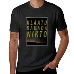 Men's Polos Klaatu Barada Nikto T-shirt Plain Cute Clothes Blacks Mens Vintage T Shirts