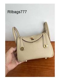 Luxury Bag L Linndies Ymo Manual High-end Cowhide Wax Thread Sewing Mini Bag 19cm Messenger Womens Bag