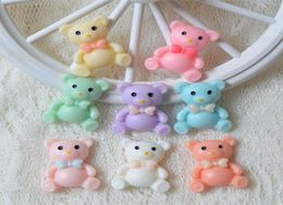 200pcslot Resin cartoon kawayi bear flatback Scrapbooking DIY Hair Bow clip ropeheadwearCrafts Embellishments Crafts PD0747329551