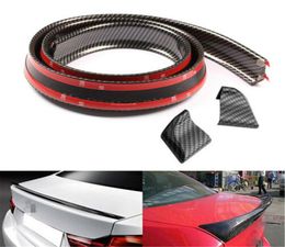 49FT Car Spoiler Universal Carbon Fiber CarStyling 5D Carbon Rubber Tail Spoiler Rear Roof Lip Sport Wing Trunk Molding3482314