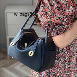 Women Handbag L Linndies High rated leather bag female doctor bag single shoulder cross shoulder pillow bag large capacity