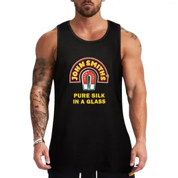 Men's Tank Tops JOHN SMITH PURE SILK GLASS BEER Top Sleeveless Vests Shirt Man Gym Short Sleeve