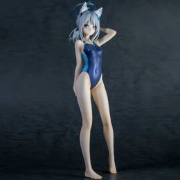 Action Toy Figures NSFW Blue Archive Sunaookami Shiroko 1/7 Swimsuit ver PVC Action Figure Toy Adults Collection Kawaii Cute Model Doll Gifts Y240425FA7W