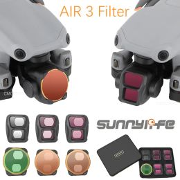 Philtres ND Philtre Sunnylife for DJI AIR 3 Philtre CPL Adjustable Rotating Optical Glass Lens MCUV nd 4/8/16/32PL Philtre Set Accessories