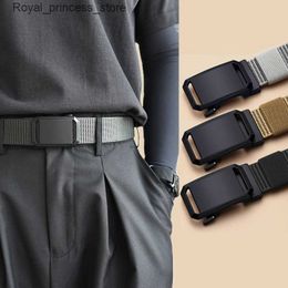 Belts DINISITON Mens Nylon Breathable Belt Mens Outdoor Equipment Belt Denim Canvas Design Belt Tactical Belt Q240425