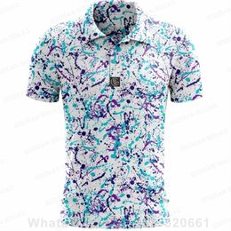 Summer Casual T-shirts Mens Short Sleeve Polo Shirts Lapel Button Work Clothing Shirts Quick Dry Tee Sports Golf T-shirt 240419