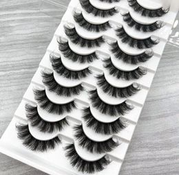 New Lashes DD Curl Volume Thick Russian Strip Faux Eyelashes Fluffy Soft Natural long Reusable False Lashes extension3593420