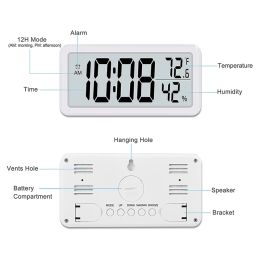 Clocks Nordic Digital Alarm Clock Simple Table Clock Battery Powered LED Electronic Clock Desk Decorations for Living Room Bedroom
