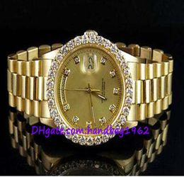 high quality luxury watches 18K Mens Yellow Gold President 36MM 18038 Diamond Watch1776334