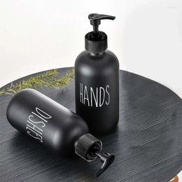 Liquid Soap Dispenser 500ml Kitchen Sink Hands Dishes Detergent Storage Bottle Dish Set Refillable Bottles Black/white