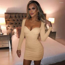 Casual Dresses Women's Slim-Fit Sexy Long-Sleeve Bottoming Dress