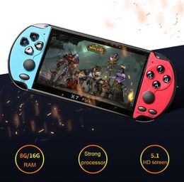 NEW 8GB X7 PLUS Handheld Game Player 51 Inch Large PSP Screen Portable Game Console MP4 Player with Camera TV Out TF Video 1pcs2229846