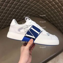 Valentin Shoe Designer Shoes Mens Casual Shoes Genuine Leather Platform Wedges Sneakers Breathable Comfortable Walking Shoe Vltn Shoes Size 38-46 with Box 23