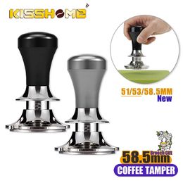 585mm Adjustable Depth Calibrated Coffee Tamper Stainless Steel Espresso Anti Pressure Deviation Distributor Portafilter Tools 240423