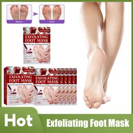 Feet Exfoliating Feet Mask Sock Exfoliation Scrub for Feet Mask Remove Dead Skin Moisturising Pedicure Anti Crack Foot Patch Spa 5PCS