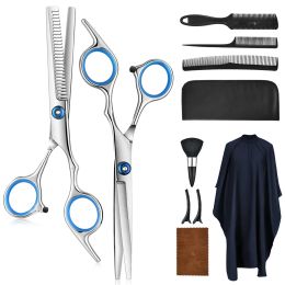Shears Professional Hairdressing Scissors Kit Stainless Steel Barber Scissors Tail Comb Hair Cloak Hair Cut Comb Styling Tool