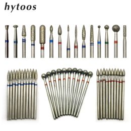 Bits HYTOOS 10pcs/Set Nail Drill Bits Diamond Cutters for Manicure Cuticle Burr Milling Cutter for Pedicure Nails Accessories Tools