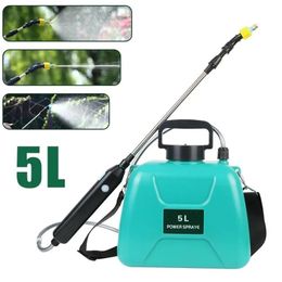 Shoulder Style Electric Sprayer 5L Watering Can With Spray Gun Automatic Garden Plant USB Rechargeable Irrigation Tool 240403