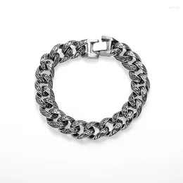 Link Bracelets Classic Vintage Metal Clasp Woven Bracelet Men's Fashion Trend Personality Charm Street Party Jewellery Accessories