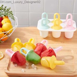 Ice Cream Tools 6 ice cream plastic molds ice cube trays kitchen accessories ice cube molds ice cube trays DIY ice cream food ingredient boxes Q240425