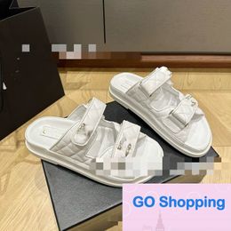 Quality Metal Buckle Velcro Slippers Early Spring New Platform Couple Sandals Women's Shoes