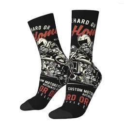 Men's Socks Funny Crazy Compression Motorcycle Sock For Men Hip Hop Harajuku Dirt Bike Motocross Motor Sport Happy Quality Boys Crew