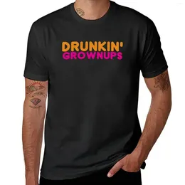 Men's Polos Drunkin Grownups Mens Womens Hoodie / T-Shirt Oversized Blacks Tshirts For Men