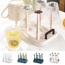 Kitchen Storage Upside-Down Cup Drying Rack Plastic Large Capacity Glass Drainer Holder Saving Space Detachable Tea For Home