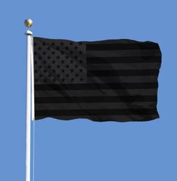 All Black American Flag 3x5 ft No Quarter Will Be Given US USA Historical Protection Banner Polyester Flags 90150cm4947302