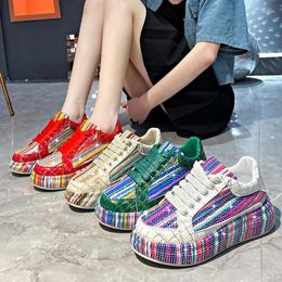 Casual Shoes Colourful Diamond Fashion Sports Women Autumn Winter Trend Rhinestone Decorative Flat Banquet Street