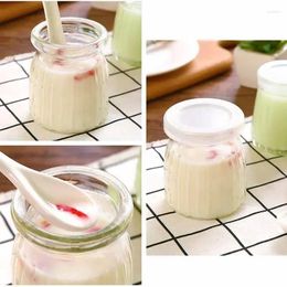 Storage Bottles With Milk 5pc Tool Jar Baking Bottle Jelly Yoghourt Glass Mousse Food Container Mould Lid DIY Pudding