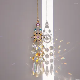 Decorative Figurines Crystal Suncatcher Hanging Pendants For Window Sun Catcher With Chain Rainbow Maker Prisms Home Garden Decor