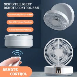 Fans Fans With Remote Control 2023 Portable Rechargeable Ceiling Usb Electric Folding Fan Night Light Air Cooler Homeappliance Home