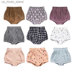 Shorts Summer Boys Toddler Shorts Cute Girls Short Bloomers Briefs Diaper Cover Infant Panties Elastic Big PP Pants Cotton Bread PantsL2404