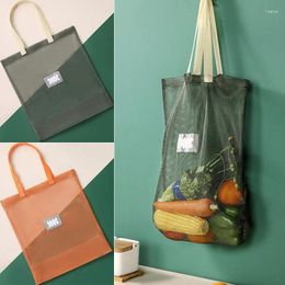 Storage Bags Portable Shopping Bag Reusable Grocery Fruit Vegetable Mesh Kitchen Hanging Hollow Handbags Tote