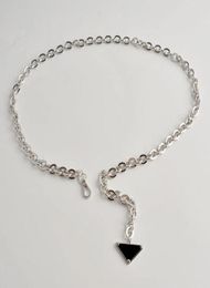 Women Designer Belt Luxury Waist Belts Triangle Chains Ladies Dress Accessories Silver Chain Links Waistband For Woman P Belts1999468