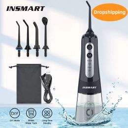 Irrigators INSMART Oral Irrigator Dental Water Flosser Teeth Whitening Waterproof Teeth Cleaner Dental Water Jet Floss for VIP Dropshipping