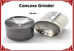 sp 1 pc 40mm Concave Grinder Metal Grinder 4 Pieces Tabacco Grinder With Concave Surface Zinc Alloy vs sharp stone grinders9151430