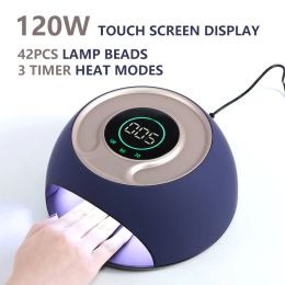 Kits 120w Lcd Touch Screen Lamp Nail for Drying Gel Polish 42 Lamp Beads Uv/led Lamp Nails for Professional Salon Anto Sensor