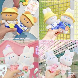 Creative Cartoon Delicious White Rabbit Series School Rabbit Bear Plush Doll Keychain Bag Pendant Machine Doll Gift Pendant