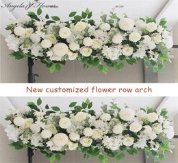 50100cm DIY wedding flower wall arrangement supplies silk peonies rose artificial flower row decor wedding iron arch backdrop T208958723