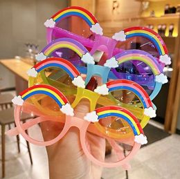 Round Sunglasses Kids Rainbow Sun Glasses Girls Children Colorful Eye Lenses Baby Shades Boys UV400 Goggles wholesale