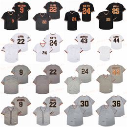 Retired 9 Matt Williams Baseball Jersey 22 Will Clark 24 Willie Mays 25 Barry Bonds 30 Cepeda 36 Gaylord Perry Dave Dravecky Willie McCovey 1989 Vintage Retro