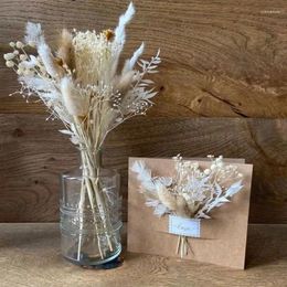 Decorative Flowers White Pampas Grass Dried Bouquet High Quality Preserved Hydrangea Eternal Hybrid Wedding Home Decor