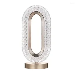 Table Lamps Bedside Lamp Crystal For Luxury Desk Touch Control Desktop Aatmosphere 3-color Dimming Sleep Lightings Bars